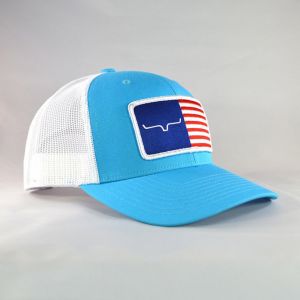 Kimes Ranch American Trucker Turquoise/White Snapback Hat